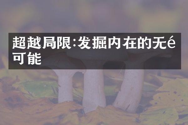 超越限:发掘内在的无限可能
