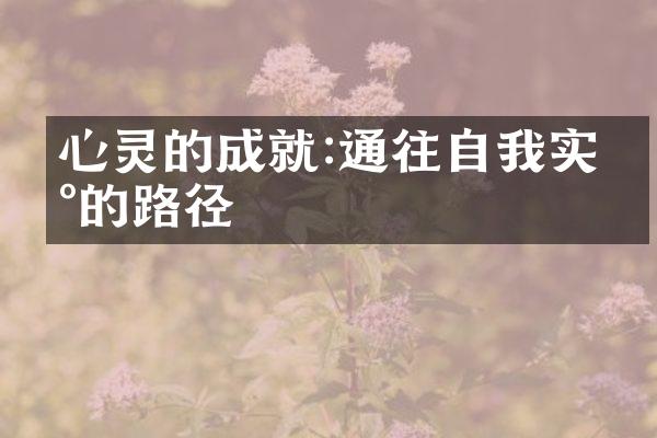 心灵的成就:通往自我实现的路径