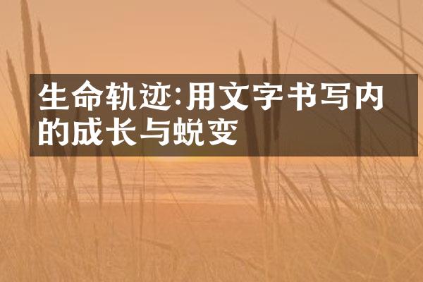 生命轨迹:用文字书写内心的成长与蜕变