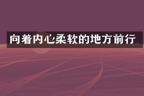 向着内心柔软的地方前行