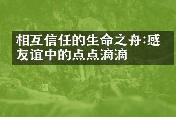 相互信任的生命之舟:感受友谊中的点点滴滴