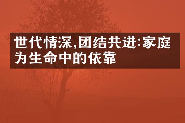 世代情深,团结共进:家庭作为生命中的依靠