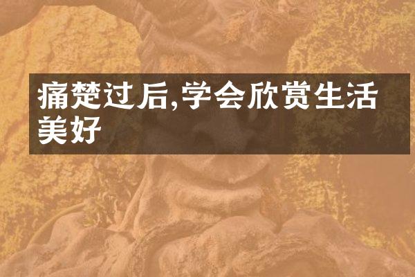 痛楚过后,学会欣赏生活的美好