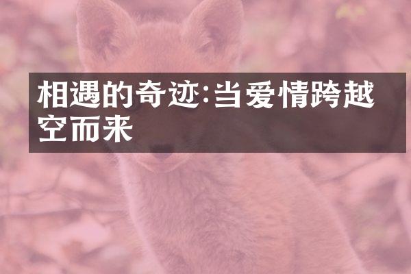 相遇的奇迹:当爱情跨越时空而来