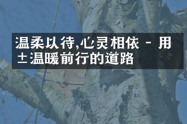 温柔以待,心灵相依 - 用爱温暖前行的道路