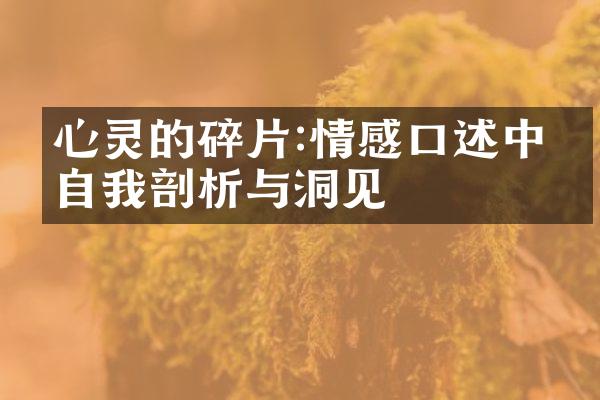 心灵的碎片:情感口述中的自我剖析与洞见