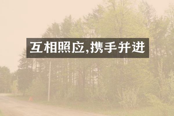 互相照应,携手并进