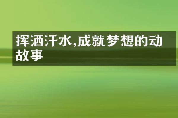 挥洒汗水,成就梦想的动人故事