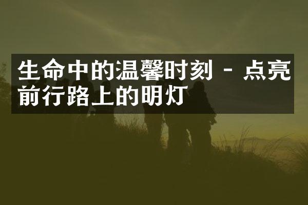 生命中的温馨时刻 - 点亮前行路上的明灯