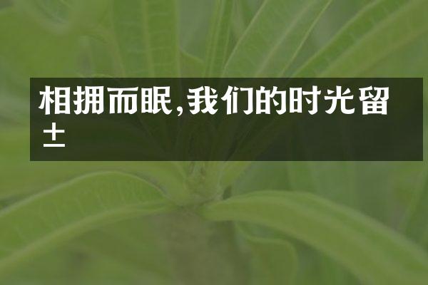 相拥而眠,我们的时光留影