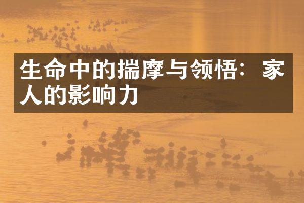 生命中的揣摩与领悟：家人的影响力