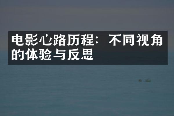 电影心路：不同视角的体验与反思