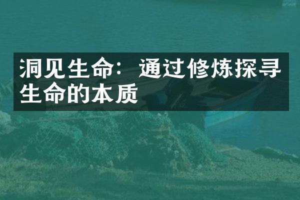 洞见生命：通过修炼探寻生命的本质