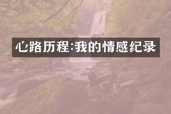 心路:我的情感纪录