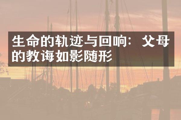 生命的轨迹与回响：父母的教诲如影随形
