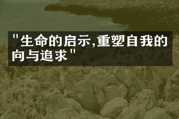 "生命的启示,重塑自我的方向与追求"