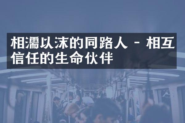 相濡以沫的同路人 - 相互信任的生命伙伴