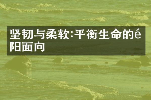 坚韧与柔软:平衡生命的阴阳面向