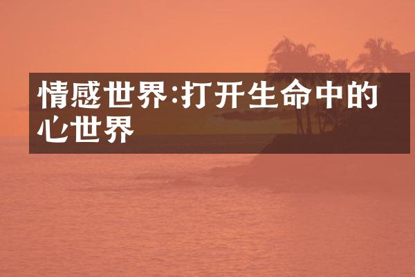 情感世界:打开生命中的内心世界