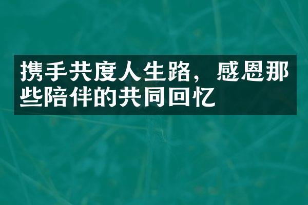 携手共度人生路，感恩那些陪伴的共同回忆
