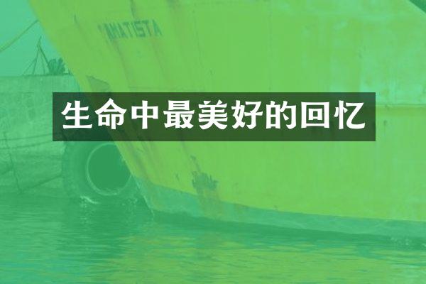 生命中最美好的回忆