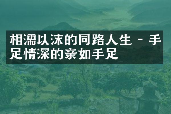 相濡以沫的同路人生 - 手足情深的亲如手足