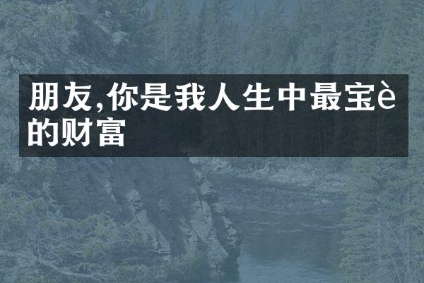 朋友,你是我人生中最宝贵的财富