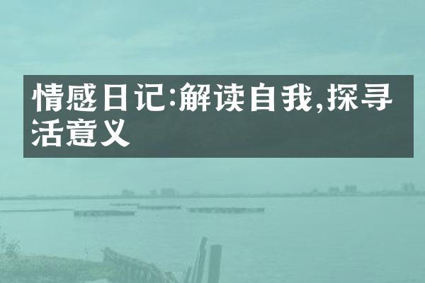 情感日记:解读自我,探寻生活意义