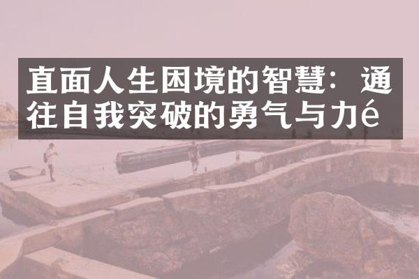 直面人生困境的智慧：通往自我突破的勇气与力量