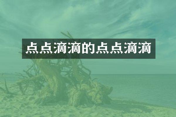 点点滴滴的点点滴滴