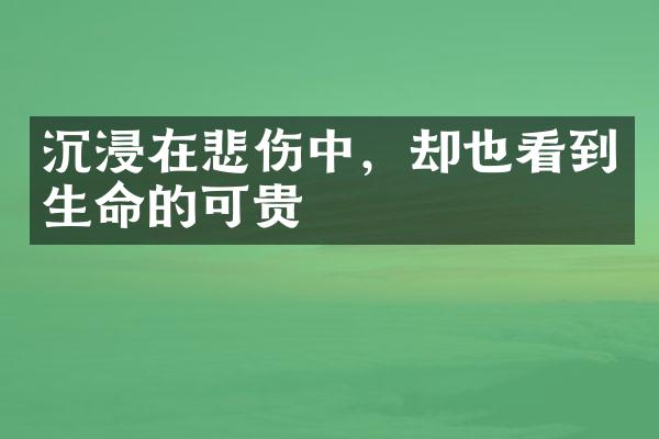 沉浸在悲伤中，却也看到生命的可贵