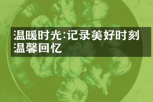 温暖时光:记录美好时刻的温馨回忆
