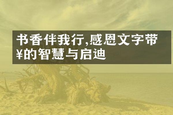 书香伴我行,感恩文字带来的智慧与启迪