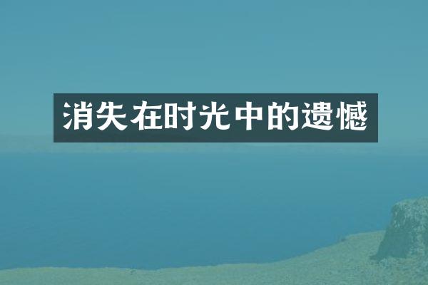 消失在时光中的遗憾
