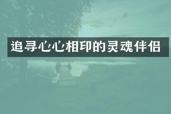 追寻心心相印的灵魂伴侣