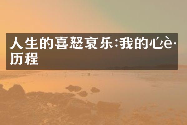 人生的喜怒哀乐:我的心路