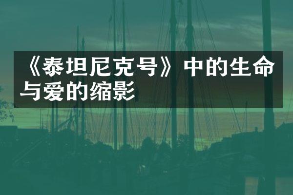 《泰坦尼克号》中的生命与爱的缩影