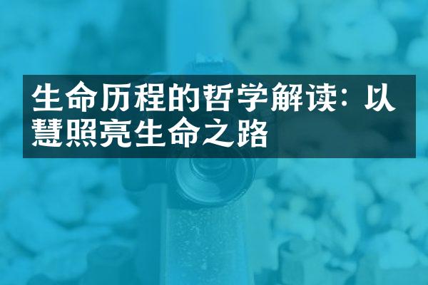 生命的哲学解读: 以智慧照亮生命之路