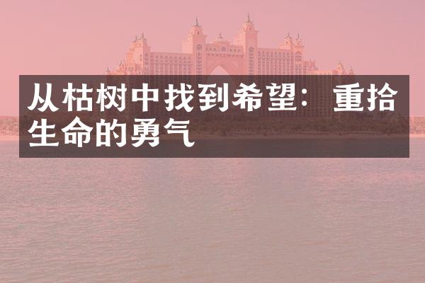 从枯树中找到希望：重拾生命的勇气