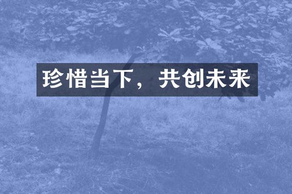 珍惜当下，共创未来