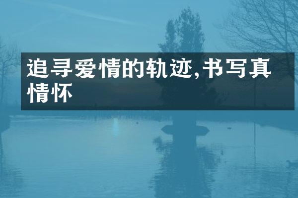 追寻爱情的轨迹,书写真挚情怀