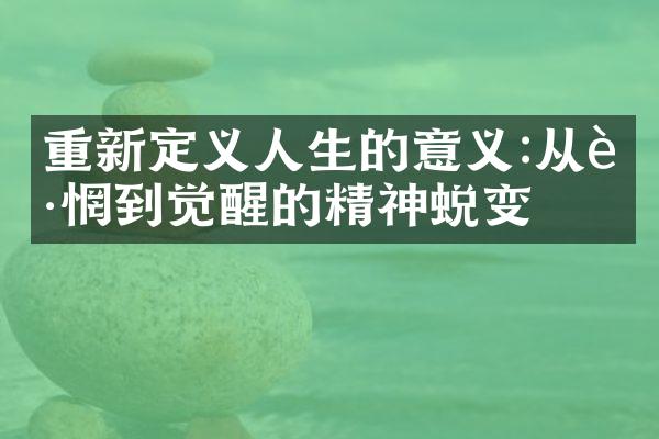 重新定义人生的意义:从迷惘到觉醒的精神蜕变