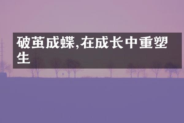 破茧成蝶,在成长中重塑人生