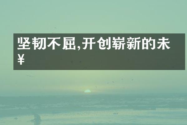 坚韧不屈,开创崭新的未来