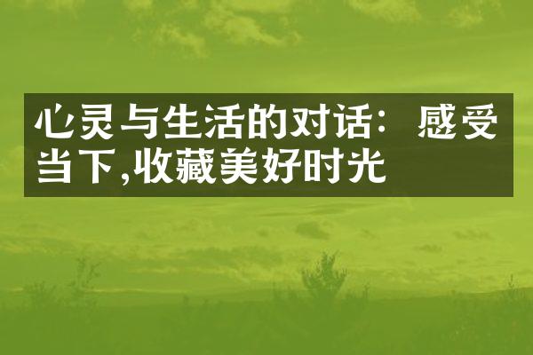 心灵与生活的对话：感受当下,收藏美好时光