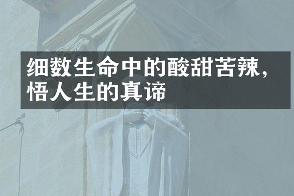 细数生命中的酸甜苦辣,感悟人生的真谛