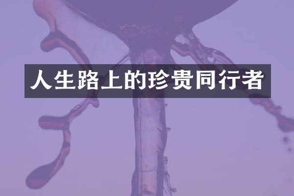 人生路上的珍贵同行者