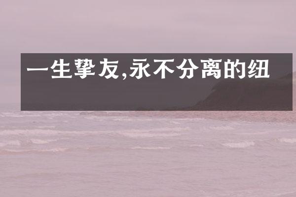 一生挚友,永不分离的纽带