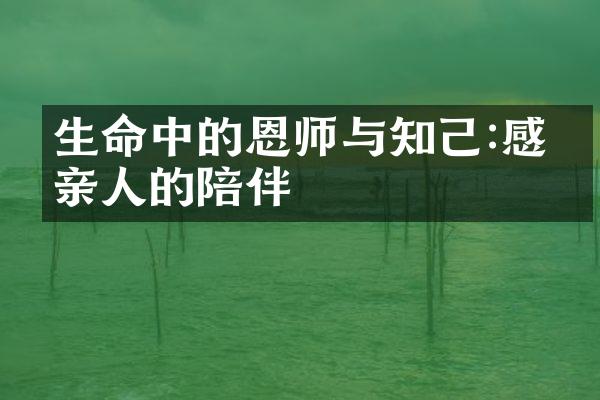 生命中的恩师与知己:感恩亲人的陪伴