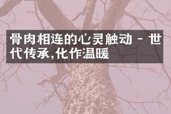 骨肉相连的心灵触动 - 世代传承,化作温暖